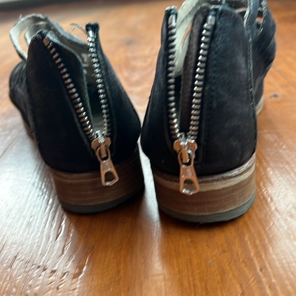 Free People Lost Valley Distressed Leather Strappy Ankle Booties - Picture 5 of 8